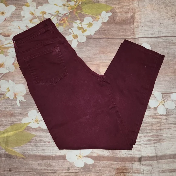 ⭐️ Gloria Vanderbilt burgundy petite jeans - Picture 1 of 7